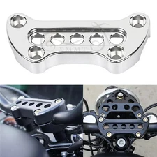 Chrome 1" Handlebar Riser Top Clamp For Harley Dyna Softail Sportster XL883 1200