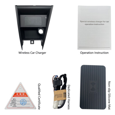 Center Console Phone Wireless Fast Charging Pad for Toyota Yaris 2017-2021