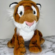 Wild Republic Soft SIBERIAN TIGER Plush Bean Bag Stuffed Animal Toy 12" EUC NWT