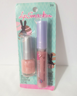 HTF Lip Smacker Sparkler Candy Strawberries + Sparkle Nail Polish Bonne Bell 310