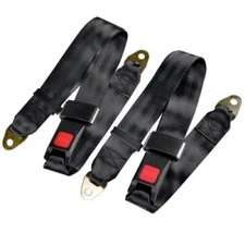 2Pack Seat Belt 2 Point Adjustable Retractable Car Single Seat Lap Universal Lap