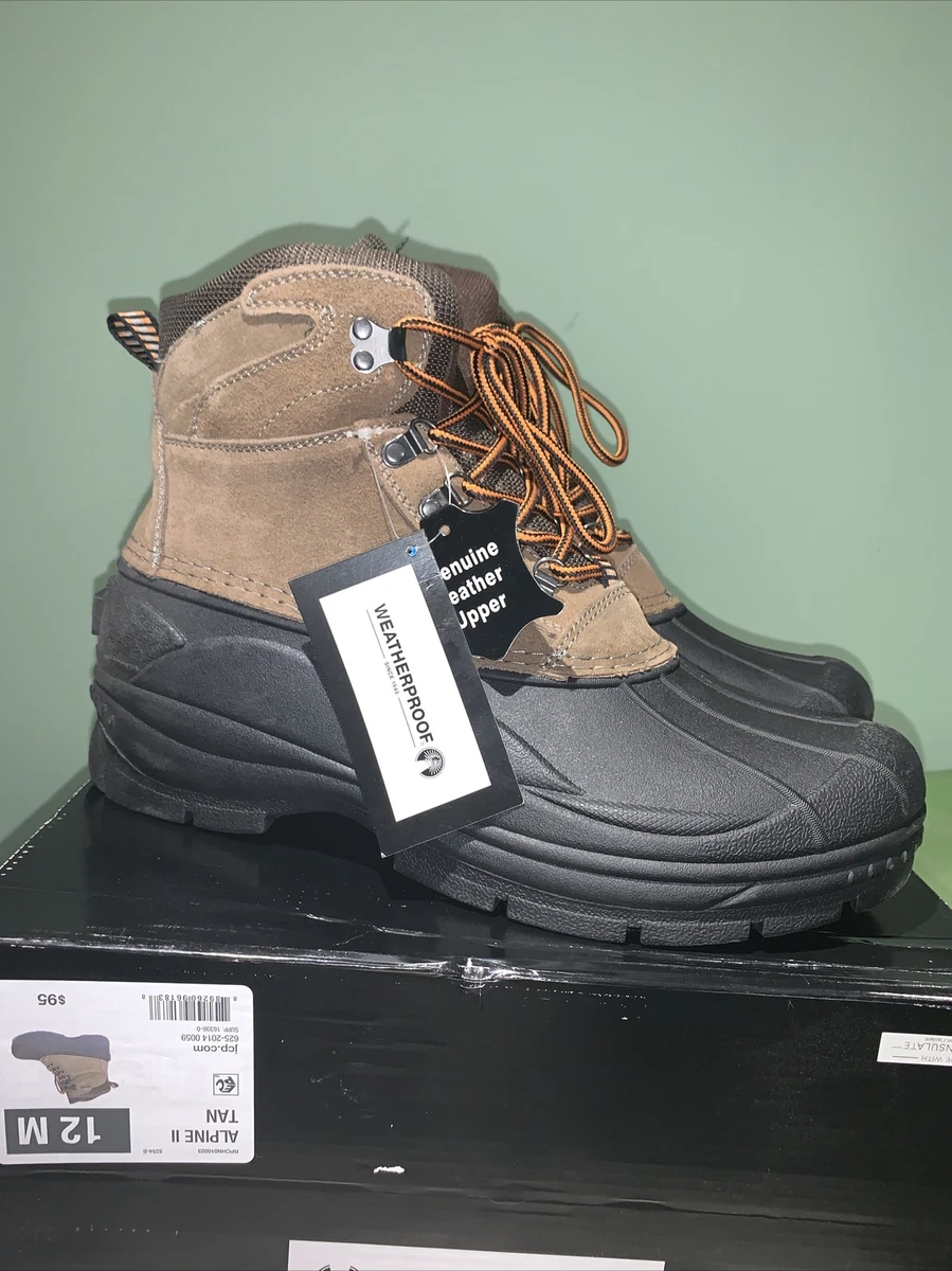 NEW Weatherproof 3m Alpine II Tan Mens WInter Duck Boots Size 12