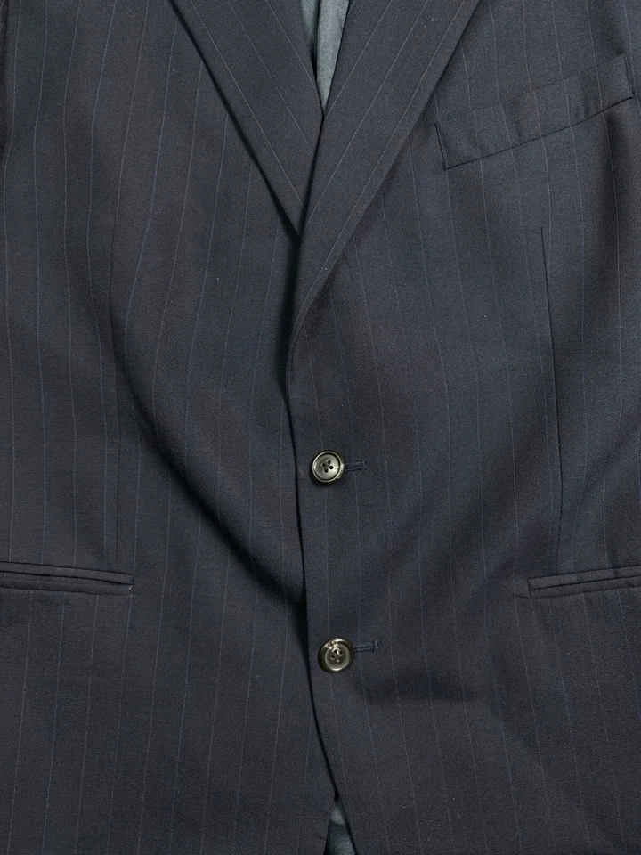 Ralph Lauren RRL Hombres 40 Traje Chaqueta Blazer Lana Pura Azul Marino Rayas De Colección Canadá Foto 2 de 4