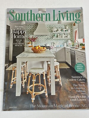 Southern Living Magazine 8 Aug 2023 Secrets to Happy Homes Summer Cakes Boone NC
