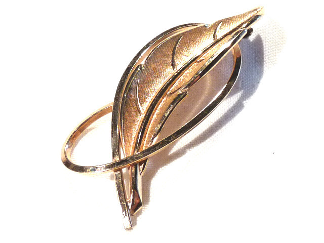 Broche Perle Plaqué Or Laminé 18 Carats - Bijou Vintage, Signée - Bon État