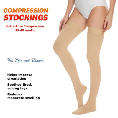 Compression Stockings Medical Varicose Vein Relief Support Thigh High 30-40mmHg