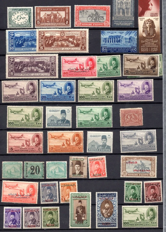 EGYPT GAZA PALESTINE 1870-1980s HUGE COLLECTION OF 700+ MINT MOSTLY NEVER HINGED - Image 4 of 4