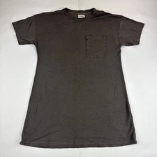 Mate the Label T-Shirt Women S Gray Oversized Organic Made in USA Pocket Stretch