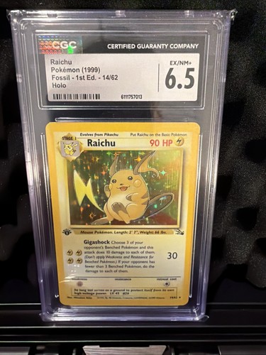 Raichu (1st Edition) graded CGC 6.5 for sale on eBay