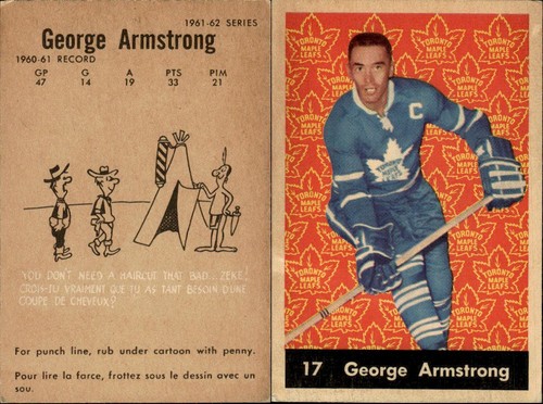 George Armstrong #17 1961 Parkhurst card