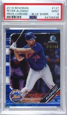 2019 Bowman Chrome Prospects Blue Shimmer Refractor Pete Alonso PSA 9 MINT 2l4
