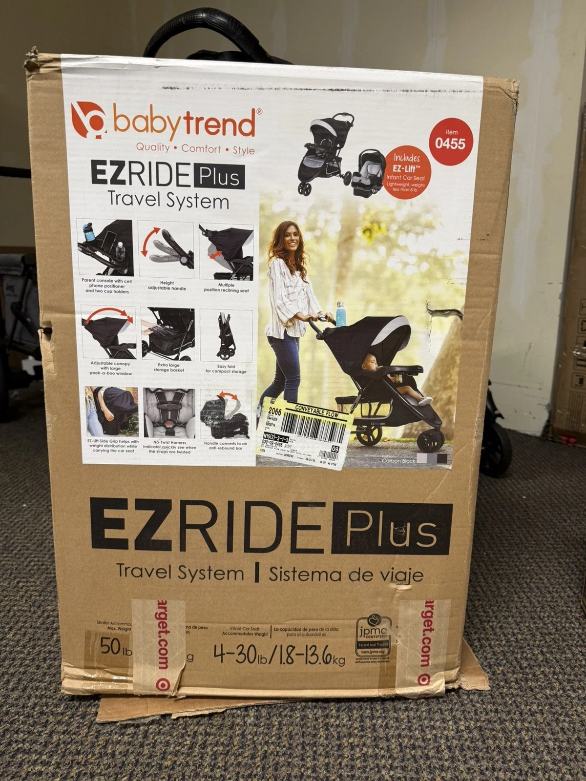 Baby Trend EZ Ride PLUS Travel System with EZ-Lift Infant Car Seat