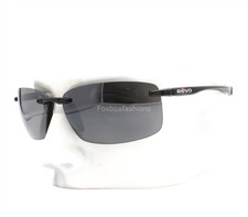 Revo Rimless Sunglasses RE4059-01 Descend N Eco Glossy Black Mirrored Polarized
