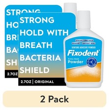 (2 pack) Extra Hold Denture Adhesive Powder, ...