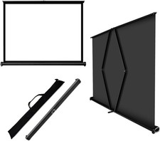 50 Inch Portable Projector Screen 16:9 Tabletop Retractable Indoor Outdoor