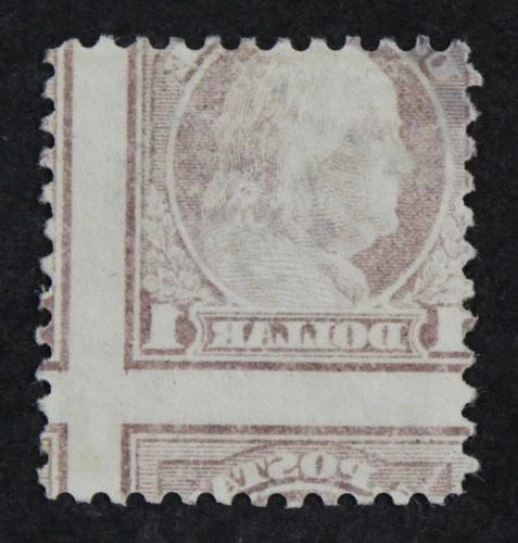 CKStamps: US Stamps Collection Scott#518 $1 Franklin Used Offset on Back