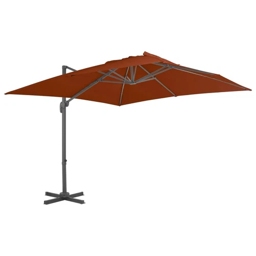 vidaXL Ampelschirm mit Aluminium-Mast 400x300 cm Terrakotta - Bild 14 von 23
