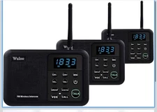 Wuloo 22-Channel Call All FM Wireless Intercoms Home Office Room to Room W888 P3