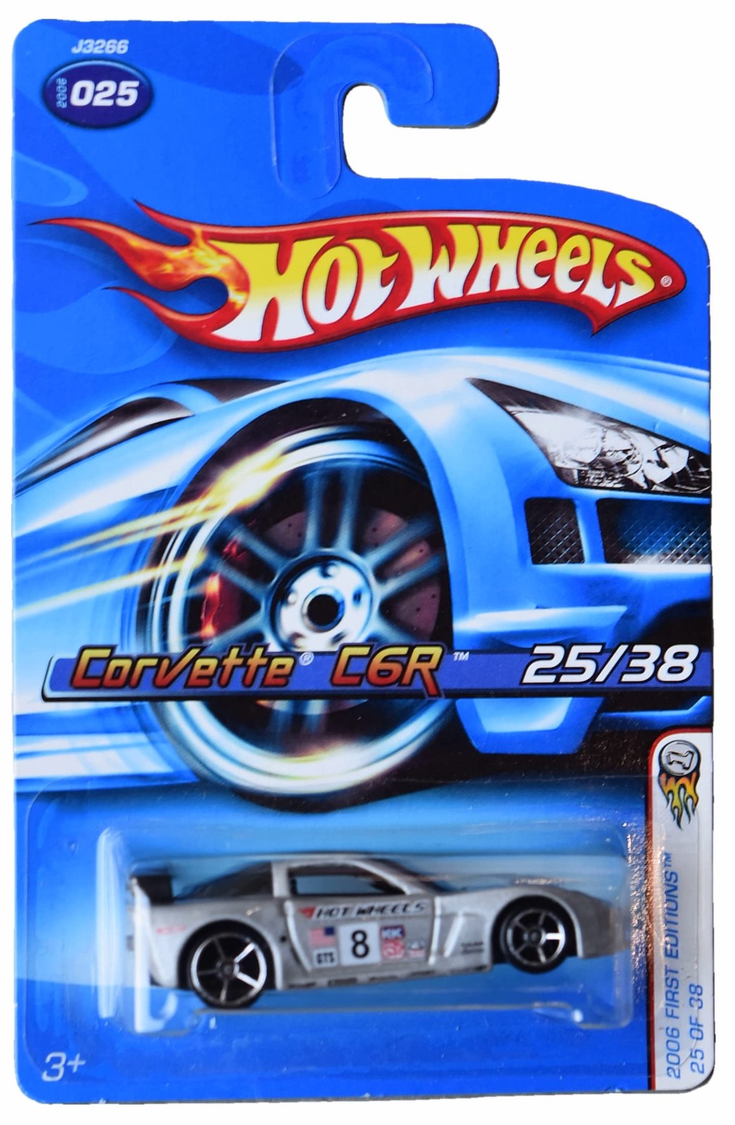 Hot Wheels Corvette C6R 2006 First Editions 25/38 Silver Toy Car Brand New Toys
