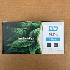 2-Pack KUF 952XL Black Ink Cartridge High Yield HP 952XL Compatible