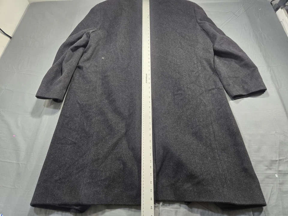 Ralph Lauren Coat Mens 48R Gray Cashmere Wool Italy Herringbone Jacket Over - Image 3 of 4
