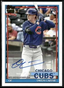 2026 Topps Series 1 Owen Caissie 1991 Topps Baseball Autographs (RAW)