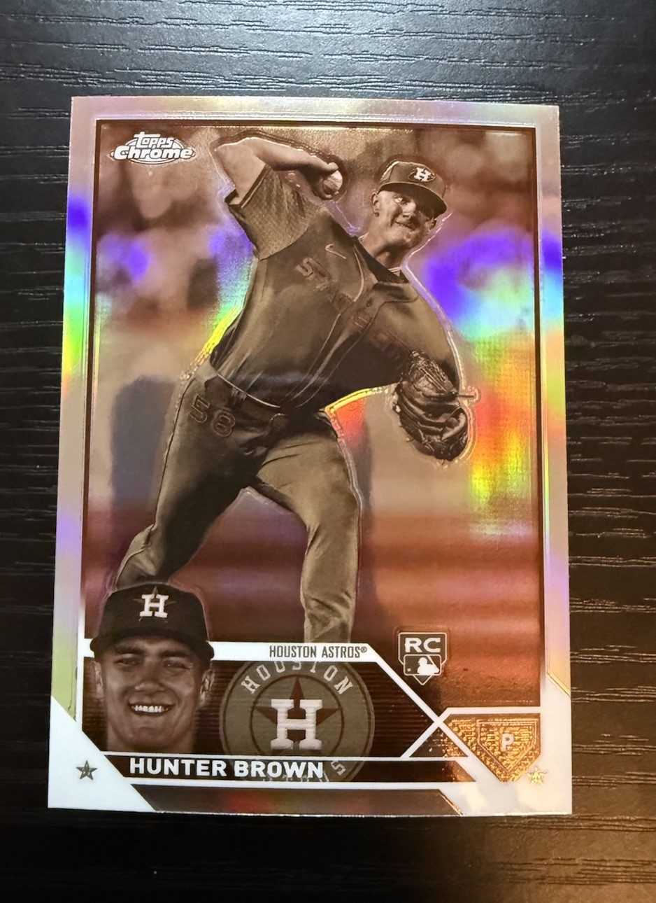 2023 Topps Chrome Hunter Brown Rookie Sepia Refractor #197 RC