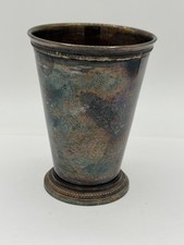 Two's Company: Mint Julep Silver Plate Decorative Floral Arrangement Vase Patina
