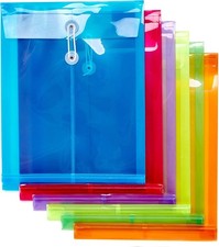 6 Pack Plastic Envelopes Poly Envelopes Expandable Files Document Folders with