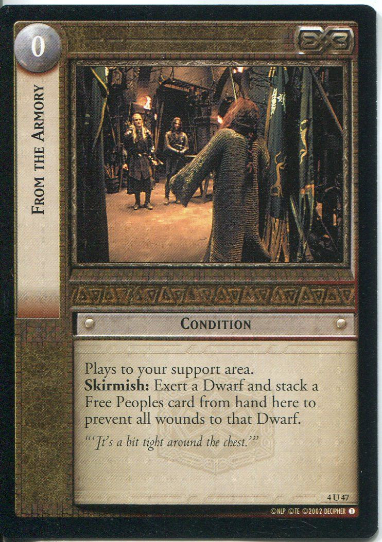 Lord Of The Rings CCG Card TTT 4.U47 From The Armory | eBay