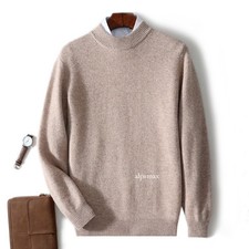 Nuevo Suéter de Lana de Invierno para Hombre Grueso Cuello Alto Suéter de Lana Suéteres de Cachemira