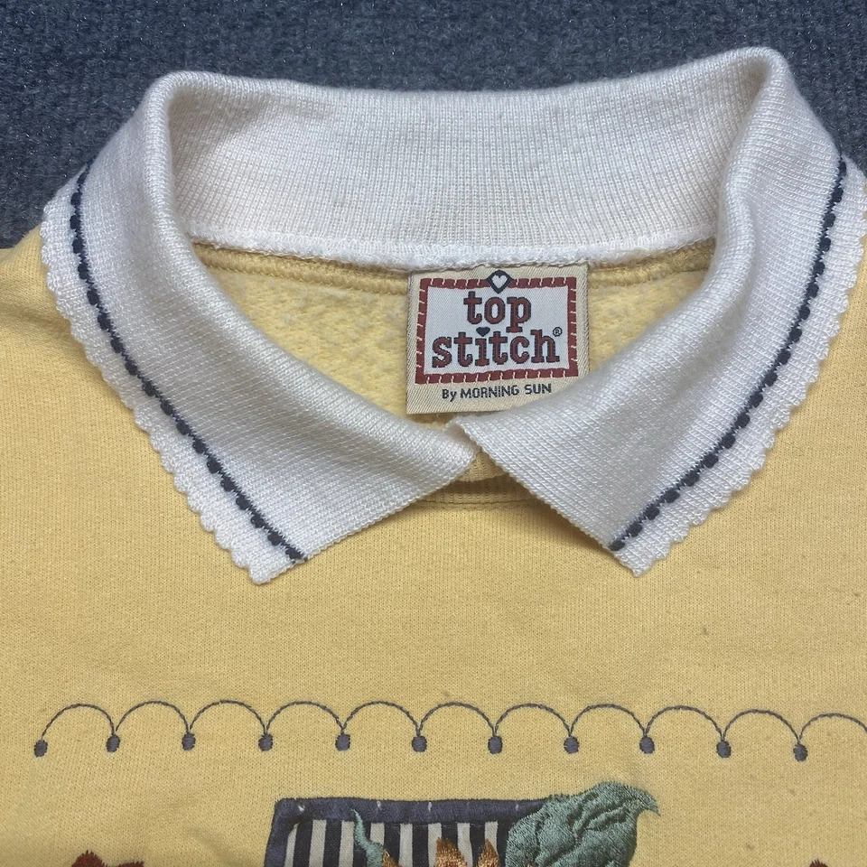 Sudadera vintage Top Stitch By Morning Sun para mujer grande abuela bordada Foto 2 de 4