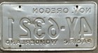 1964 -1973 Oregon License Plate - Pacific Wonderland — photo 2