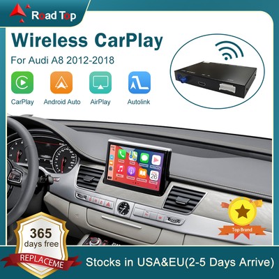 Wireless CarPlay Android Auto Navi Mirror Link Decoder Für Audi A8 MMI 3G 12-18