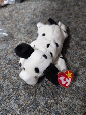 TY Original Beanie Baby Dotty The Dog Plush Toy Rare Style 4100 1996 Retired