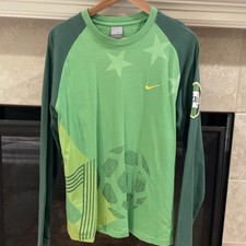 Nike Brasil Brazil National Team Longsleeve Tshirt M green Ronaldinho Neymar