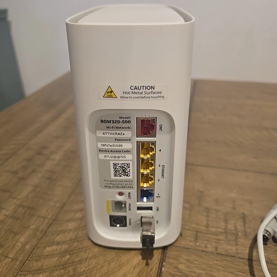 AT&T Cable Modem Router Combo BGW320-500 802.11b/g/n/AC Phone Wi-Fi 4 Port Gatew - Image 3 of 4