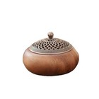 Natural Walnut Wood Incense Holder for Home Aromatherapy and Zen Spaces