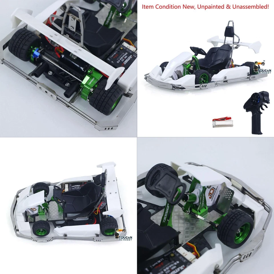 Plastic DIY JD Model 1/10 4WD RC Racing Car 298A KIT Go Kart Model Servo Radio - Image 4 of 4