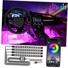LED Car Lights with App Control, Car LED Strip Lights, Smart Interior Car