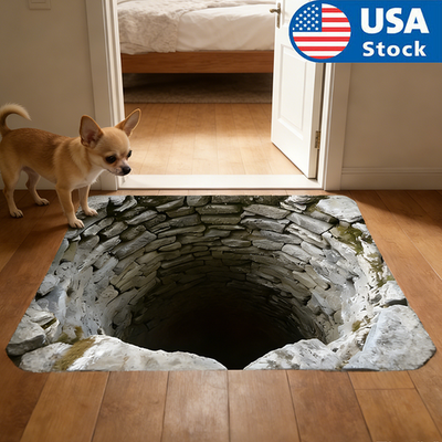 #ad #ad Non Slip Door Floor Mat Washable 3D Optical Illusion Endless Abyss $15.99