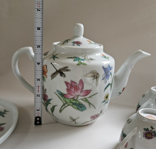 Chinesisches Porzellan Famille Rose Teeservice Qing Dynastie Qianlong Periode handbemalt - Bild 23 von 24