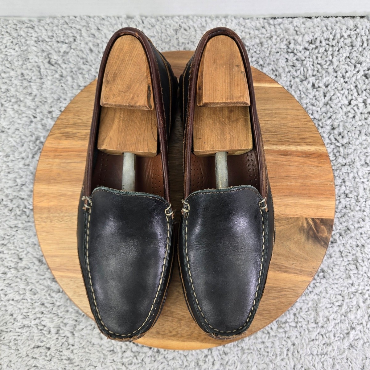 Allen edmonds leathet brown black Boulder comfort loafer Allen Edmonds Boulder Black Brown Two Tone Leather Casual  main image 3