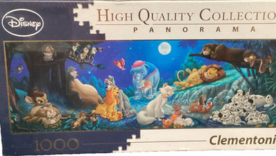 Clementoni 1000 pc. Disney: Sweet Nights Panorama jigsaw puzzle rare Vintage