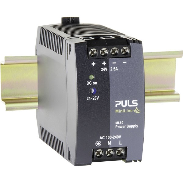 PULS MiniLine DIN Rail Power Supply 24V DC 2.5A 60W 1-Phase