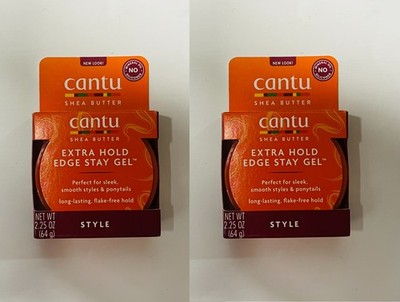 2x Cantu Sheabutter Edge Stay Gel Extra Halt Perfekt für Sleek, Smooth Style 64g