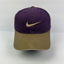 Vintage 90s Nike Hat Cap Snap Back Adjustable Purple Swoosh Logo Adult