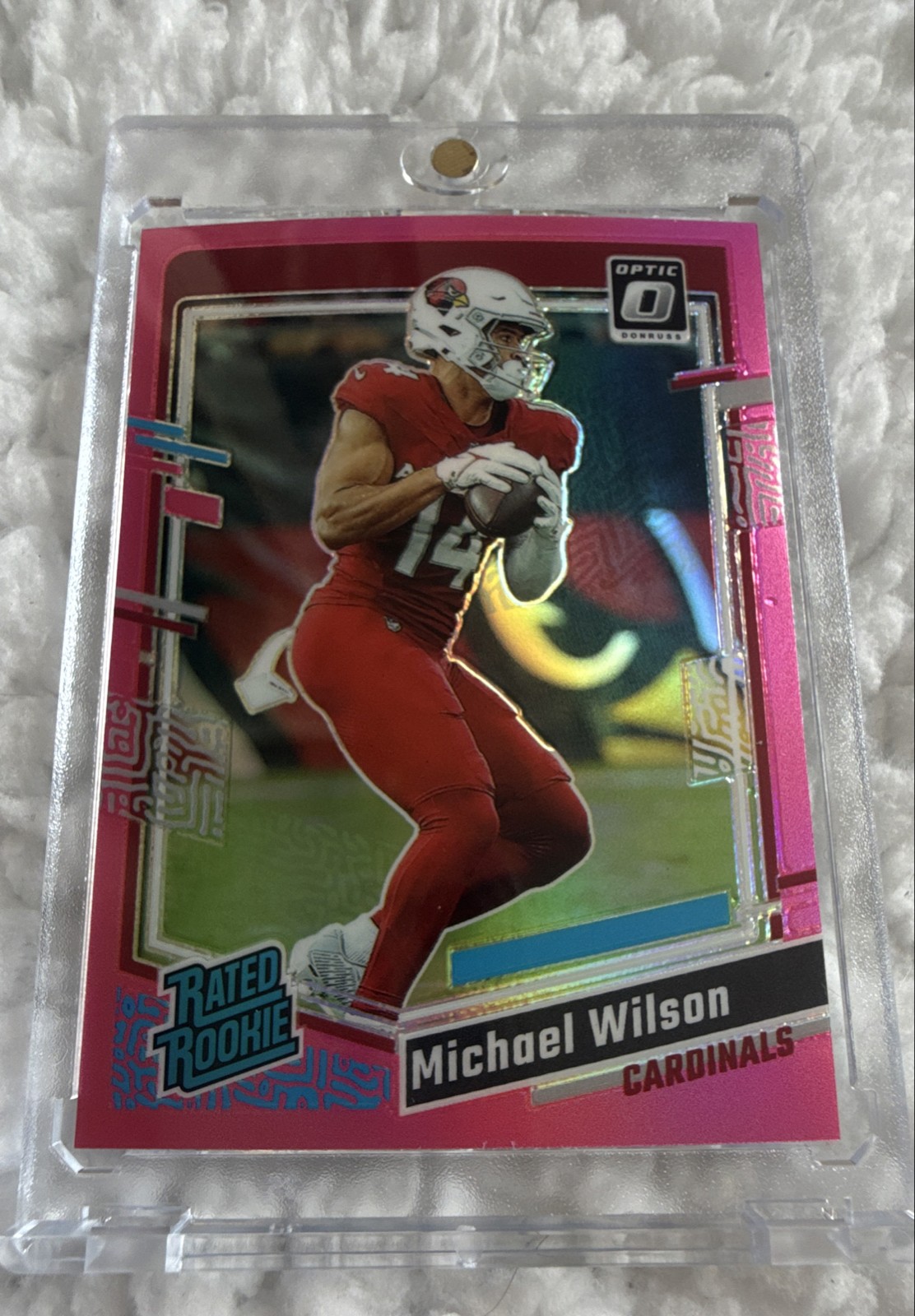 2023 Panini Donruss Optic - Rated Rookie Michael Wilson #204 Pink Prizm (RC)