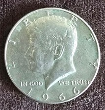 1966 Kennedy Half Dollar Liberty United States Of America Circulated