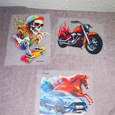 3pc iron on fabric transfer for T-shirts for boys